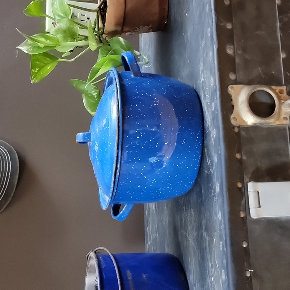 [Enamelware] blue pot - Picture 4 of 4